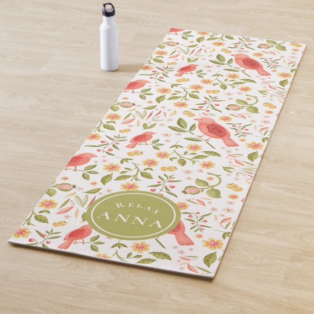 Tapete De Yoga Relax & Flow – Botanical Birds (In Situ)