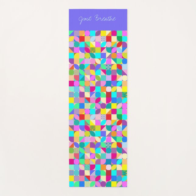 Tapete De Yoga Respira a meditação de ioga moderna (Frente)