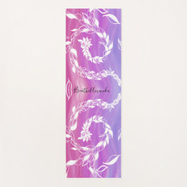 Tapete De Yoga Respire o design de folha de Abstrato em fundo ros