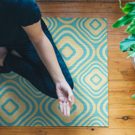 Tapete De Yoga retro arredondado