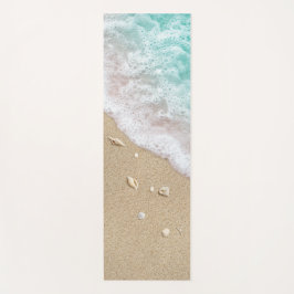 Tapete De Yoga Reversible Turquoise Beach Waves Yoga Mat