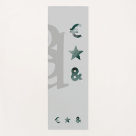 Tapete de Yoga RICH Arte Abstrata Preto Verde Esme