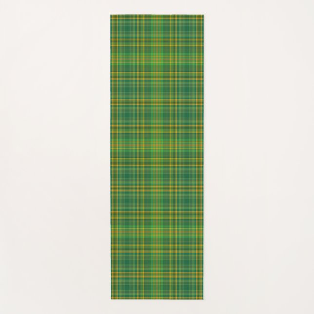 Tapete De Yoga Rich Green Tartan (Xadrez) (Frente)