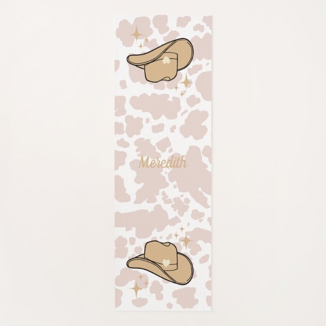 Tapete De Yoga Rodeio de Cowgirl Personalizada (Frente)