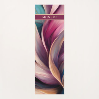 Tapete De Yoga Rodovalho Elegante de Abstrato de Cor de Vinho com