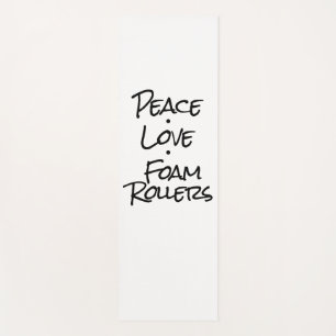 Tapete De Yoga Rolamentos de espuma de paz e amor