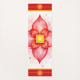 Tapete De Yoga Root Chakra | Red Lotus for Grounding Yoga Mat