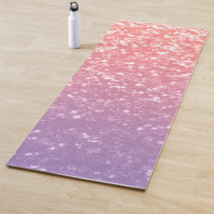Tapete De Yoga Rosa cor-de-rosa lavanda roxa brilha