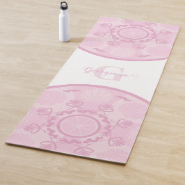 Tapete De Yoga Rosa Dusky Personalizado Grande Milênio Mandala