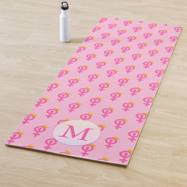Tapete De Yoga Rosa Feminista Personalizado (In Situ)
