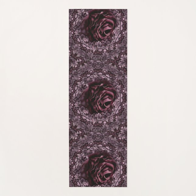 Tapete de Yoga Rosa Mandala (Frente)
