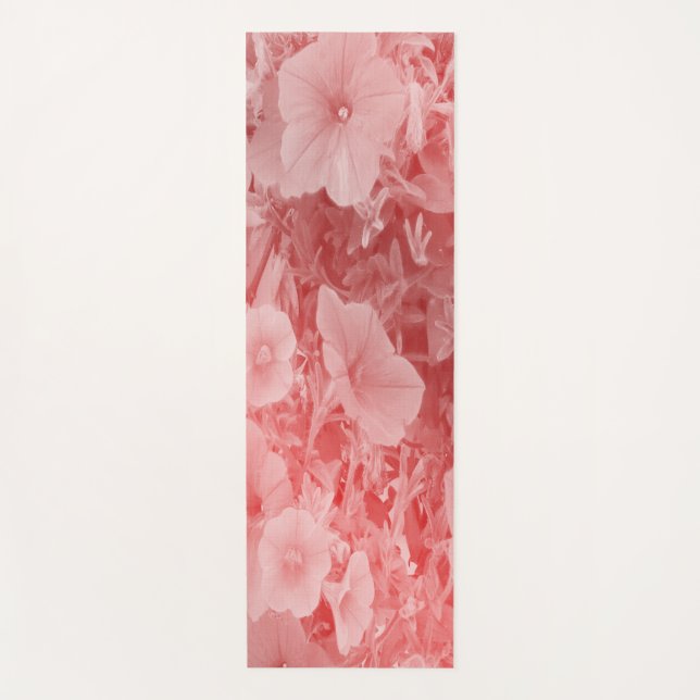 Tapete De Yoga rosa, ouro, flor, fantasia, elegante, padrão, (Frente)