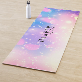 Tapete De Yoga Rosa Purple Glitter Nome Personalizado Yoga Mat