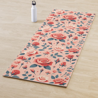 Tapete De Yoga Rosa Rhapsody Pattern