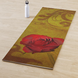 Tapete De Yoga Rosa Vermelha