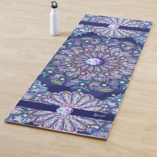 Tapete De Yoga Rosace Azul
