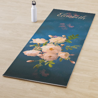 Tapete De Yoga Rosas vermelhas Românticas em Pó Personalizadas