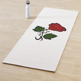 Tapete De Yoga Rosas vermelhas simples