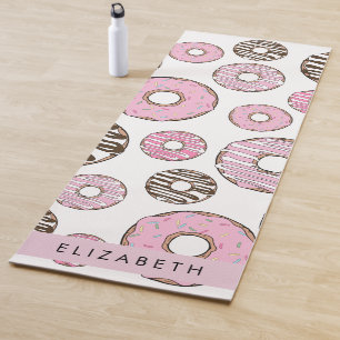 Tapete De Yoga Rosquinhas Rosa, Rosquinhas Brancas, Espelhos, Seu
