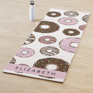Tapete De Yoga Rosquinhas Rosa, Rosquinhas Marrons, Espelhos, Seu