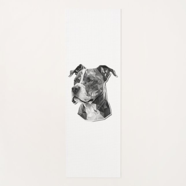 Tapete De Yoga Rosto de cão Pitbull (Frente)