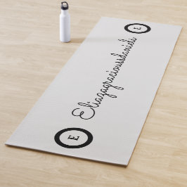 Tapete De Yoga Roteiro de Nome Fofo Personalizado E Caligrafia Ci