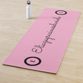 Tapete De Yoga Roteiro de Nome Fofo Personalizado e Caligrafia Ro
