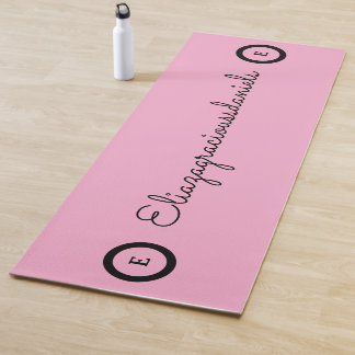 Tapete De Yoga Roteiro de Nome Fofo Personalizado e Caligrafia Ro
