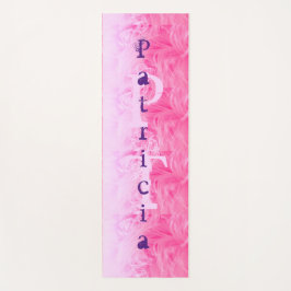 Tapete De Yoga Roxo Cor-de-rosa, Nome Moderno Monograma Modelo