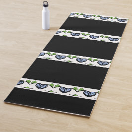 Tapete De Yoga Roxo e Preto de Pêssego