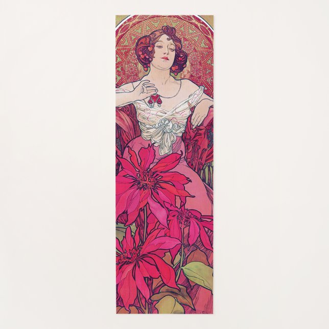 Tapete De Yoga Rubi (Quatro Joias), Alphonse Mucha (Frente)
