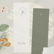 Sage de Marfim Arte Floral em Linha Minimalista Ze