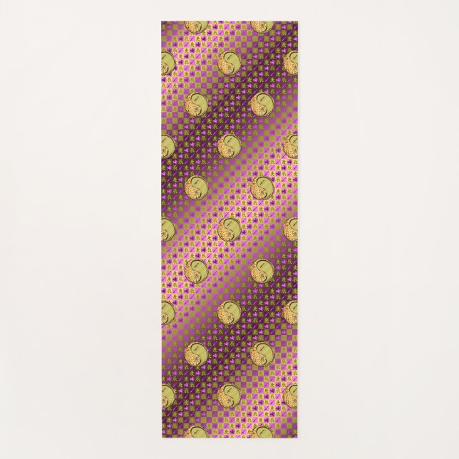 Tapete De Yoga Sagitário e Dragão Metálico (Frente)