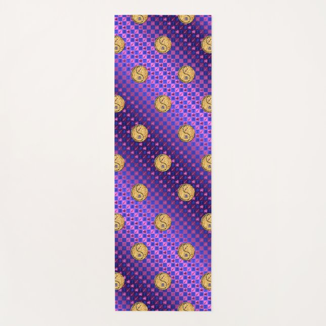 Tapete De Yoga Sagitário e Ox de Fogo (Frente)