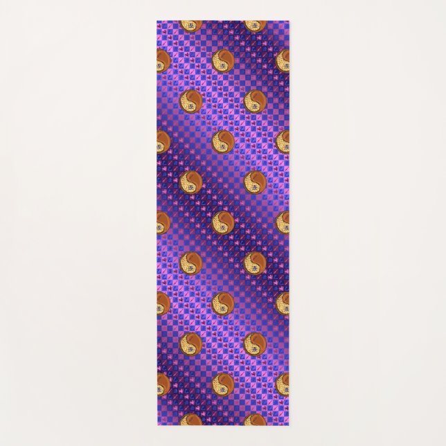 Tapete De Yoga Sagitário e Ox de madeira (Frente)