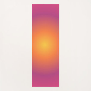 Tapete De Yoga Sagittarius Aura Gradient Zodiac, Amarelo Roxo