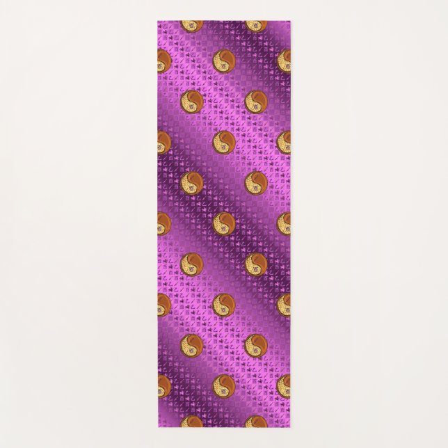 Tapete De Yoga Sagittarius e Galo de Madeira (Frente)