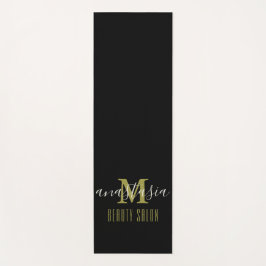 Tapete De Yoga Salão de Beleza Negra por Anastasia Monograma