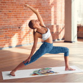 Tapete De Yoga Sapo de Aquarela com Tonelada de Joel