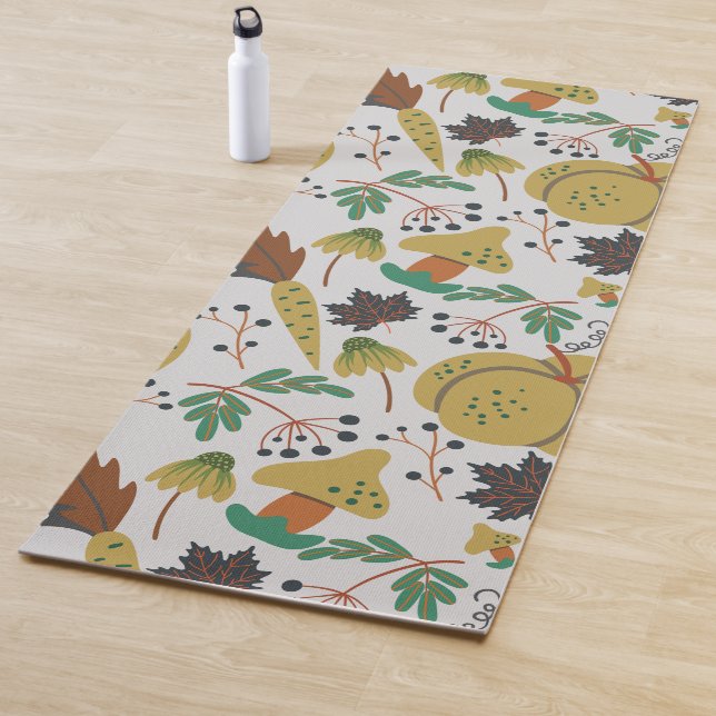 Tapete De Yoga Seamless pattern of tropical pumpkins and carrots (In Situ)