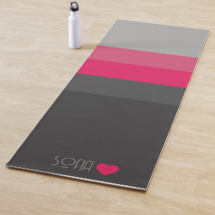 Tapete De Yoga Separação de Cor Monograma Personalizada