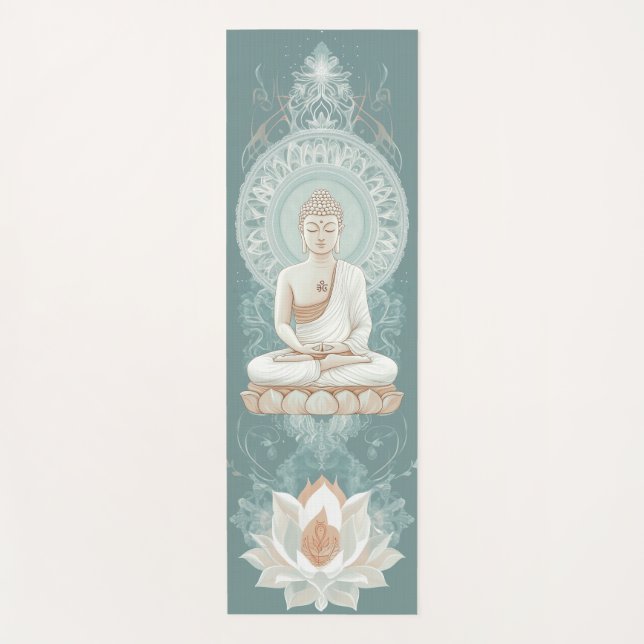 Tapete De Yoga Serene Buddha Yoga Mat para a Prática da Mentidão (Frente)