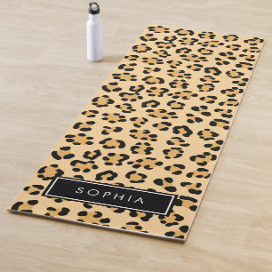 Tapete De Yoga Seu Nome - Impressão Animal, Leopardo Vendido - C