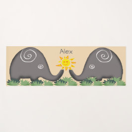 Tapete De Yoga Seus elefantes espirais poéticos da saudação