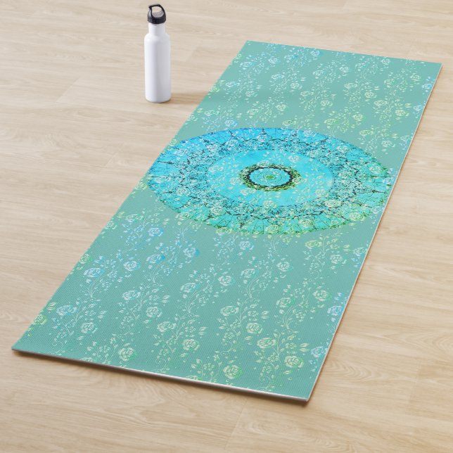 Tapete De Yoga Shimmery Flowers Vintage Mandala (In Situ)