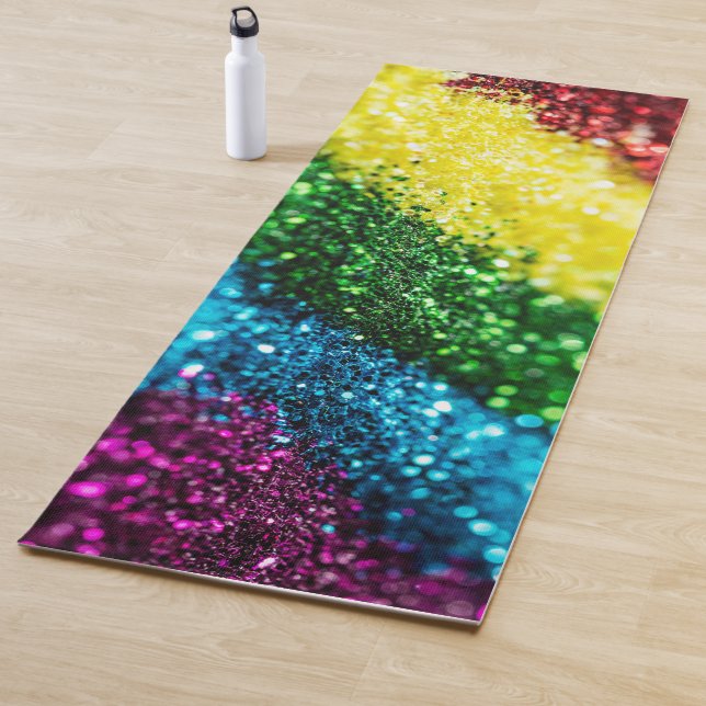 Tapete De Yoga Shiny Rainbow Glitter Yoga Mat (In Situ)