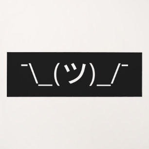 Tapete De Yoga Shrug Emoticon ¯\_(ツ)_/ movimento Japonês Kaomoji