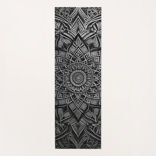 Tapete De Yoga Silver Mandala Yoga Mat (Frente)