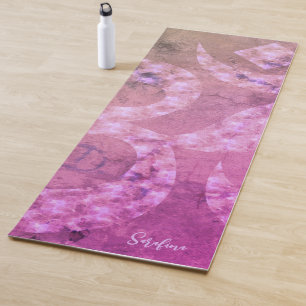 Tapete De Yoga Símbolo Colorido Marble Om Personalizado Reversí