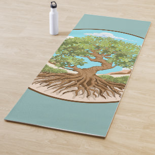Tapete De Yoga Símbolo de paz da oliveira em terra livre na Pales